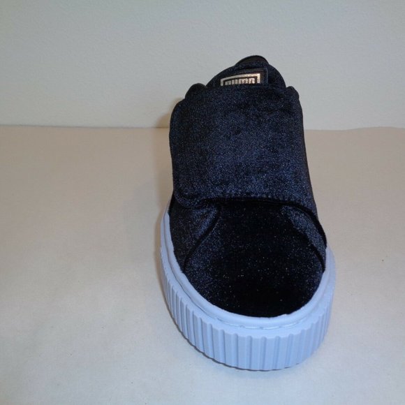Puma BASKET PLATFORM Black Velvet New Sneakers - Picture 5 of 8